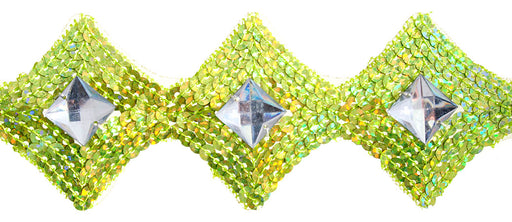 Sequin Trimming Diamond Shape 5.5cm  Hologram
