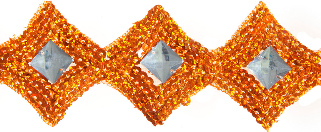 Sequin Trimming Diamond Shape 5.5cm  Hologram
