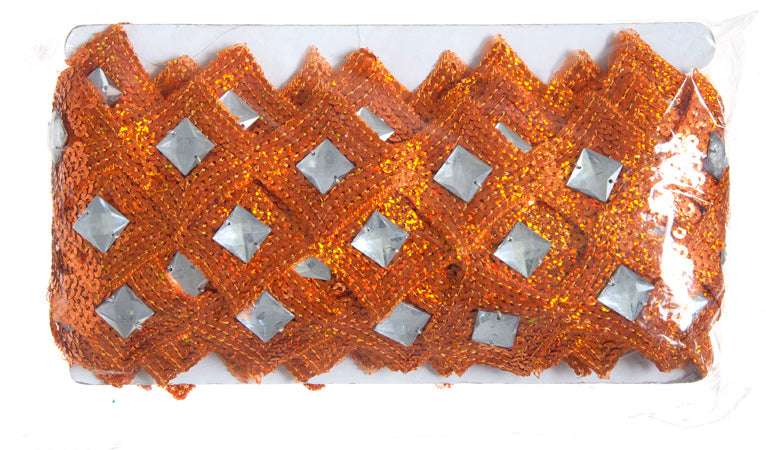 Sequin Trimming Diamond Shape 5.5cm  Hologram