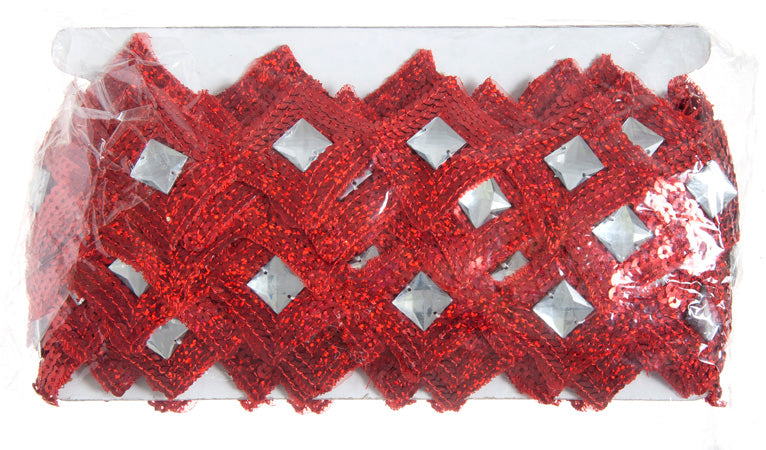 Sequin Trimming Diamond Shape 5.5cm  Hologram