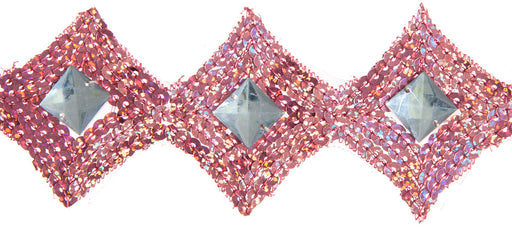 Sequin Trimming Diamond Shape 5.5cm  Hologram