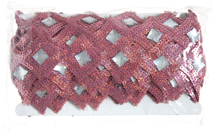 Sequin Trimming Diamond Shape 5.5cm  Hologram