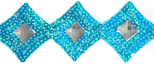 Sequin Trimming Diamond Shape 5.5cm  Hologram
