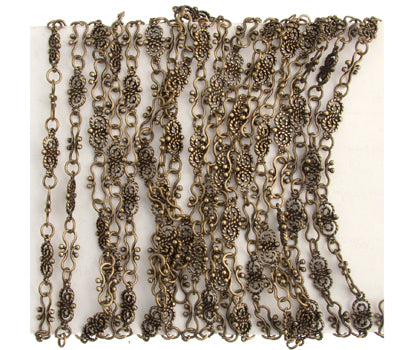 Chain Fancy 17x9mm Antique  Lead Free / Nickel Free