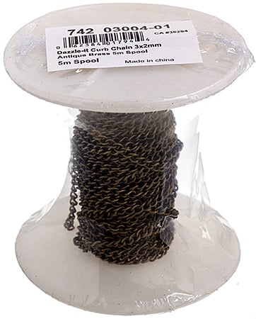 Dazzle-It Curb Chain 3x2mm  5m Spool
