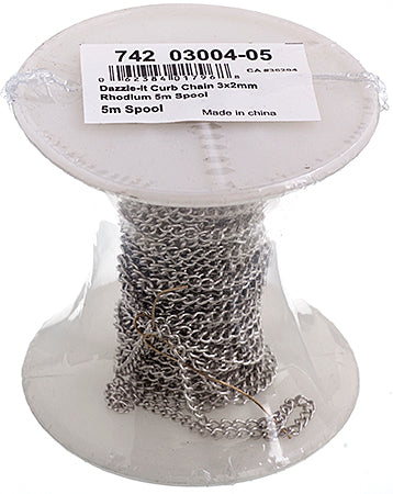 Dazzle-It Curb Chain 3x2mm  5m Spool