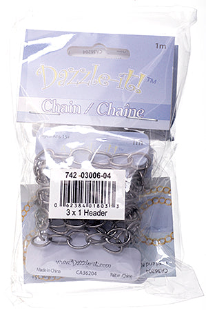 Dazzle-It Cable Chain 9x7mm  1m /Card