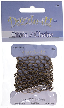 Dazzle-It Curb Chain 7x4mm  1m /Card