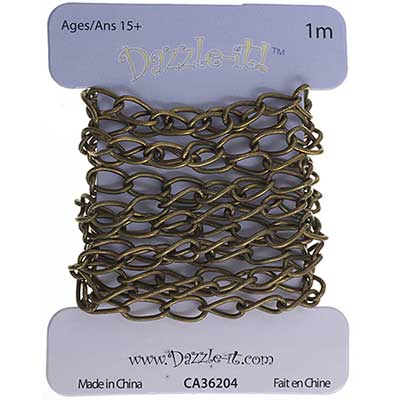 Dazzle-It Curb Chain 7x4mm  1m /Card