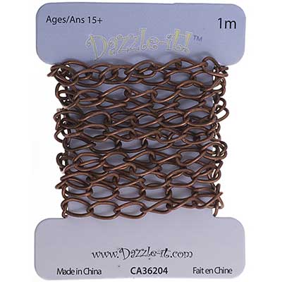Dazzle-It Curb Chain 7x4mm  1m /Card