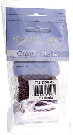 Dazzle-It Curb Chain 7x4mm  1m /Card