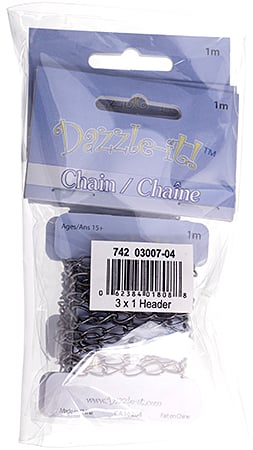 Dazzle-It Curb Chain 7x4mm  1m /Card