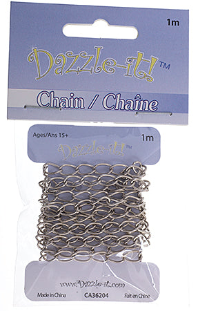 Dazzle-It Curb Chain 7x4mm  1m /Card