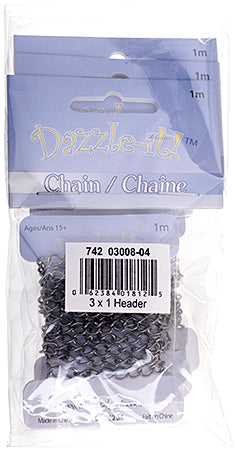 Dazzle-It Curb Chain 5x3.5mm  1m /Card