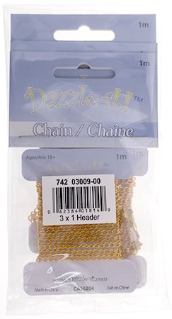 Dazzle-It Curb Chain 3x2mm  1m /Card
