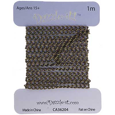Dazzle-It Curb Chain 3x2mm  1m /Card