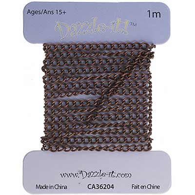 Dazzle-It Curb Chain 3x2mm  1m /Card