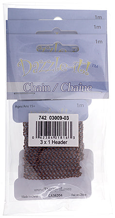 Dazzle-It Curb Chain 3x2mm  1m /Card