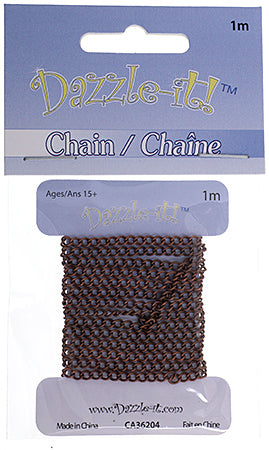 Dazzle-It Curb Chain 3x2mm  1m /Card