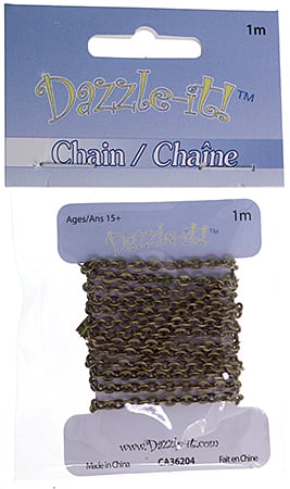 Dazzle-It Rolo Chain 2x2.5mm  1m /Card