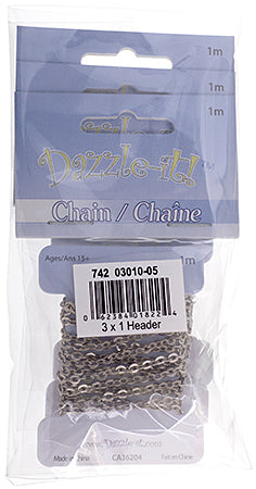 Dazzle-It Rolo Chain 2x2.5mm  1m /Card