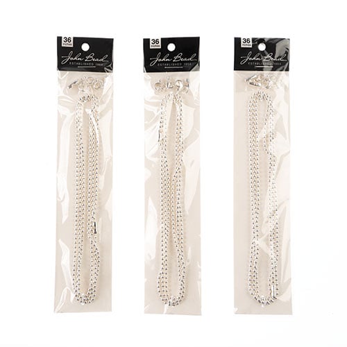 36in Chain And Findings Set - 3mm Ball Chain