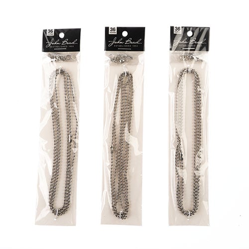 36in Chain And Findings Set - 3mm Ball Chain