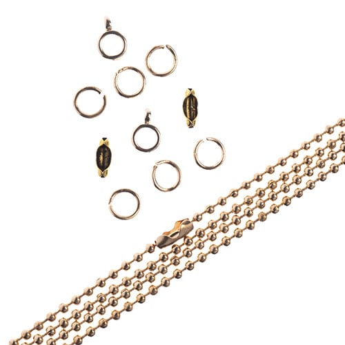 36in Chain And Findings Set - 3mm Ball Chain