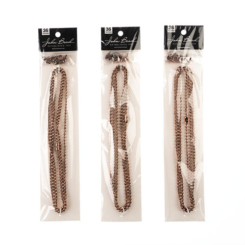 36in Chain And Findings Set - 3mm Ball Chain