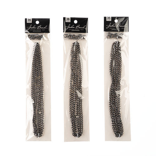 36in Chain And Findings Set- 3x4mm Curb Chain 