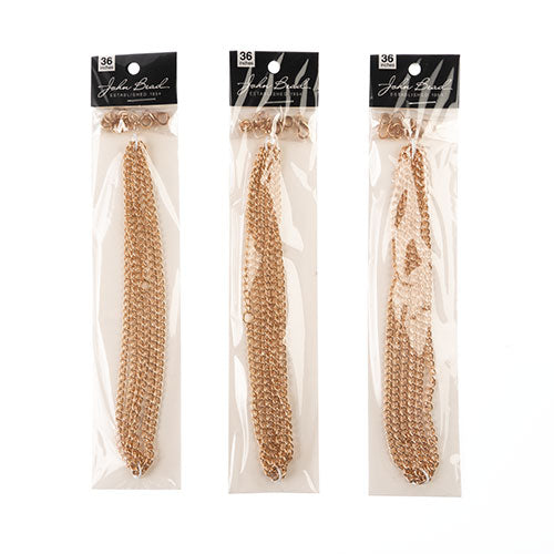 36in Chain And Findings Set- 3x4mm Curb Chain 