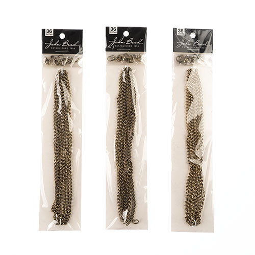 36in Chain And Findings Set- 3x4mm Curb Chain 