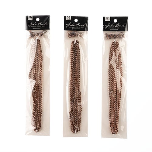 36in Chain And Findings Set- 3x4mm Curb Chain 