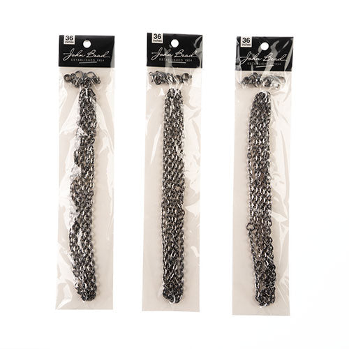 36in Chain And Findings Set-3x4mm Oval Cable Chain