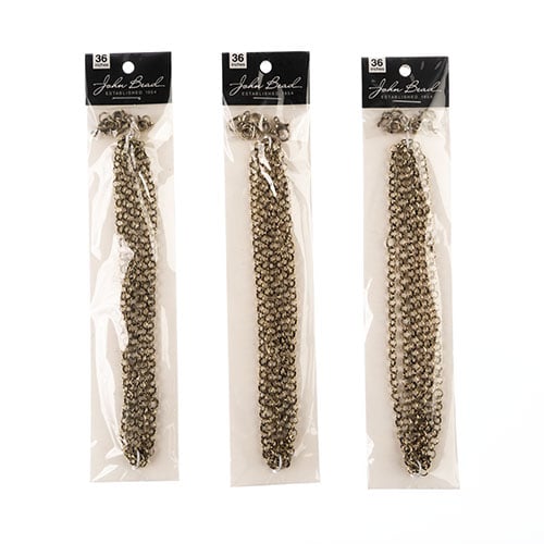 36in Chain And Findings Set- 4mm Rolo Cable Chain 