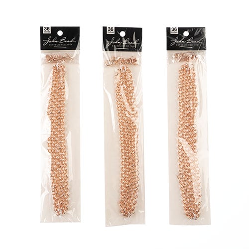 36in Chain And Findings Set- 4mm Rolo Cable Chain 