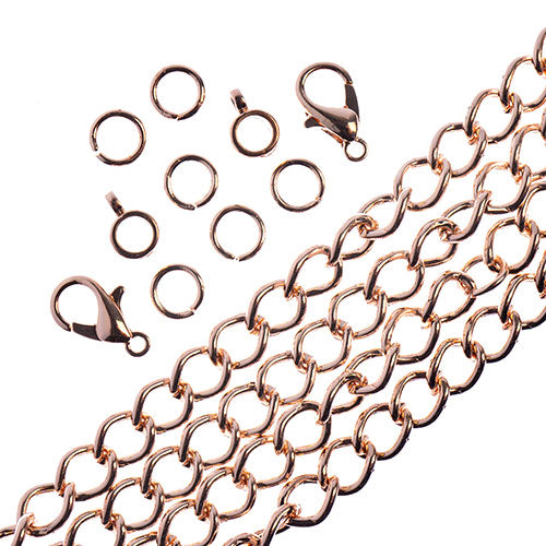 36in Chain And Findings Set- 5mm Curb Chain
