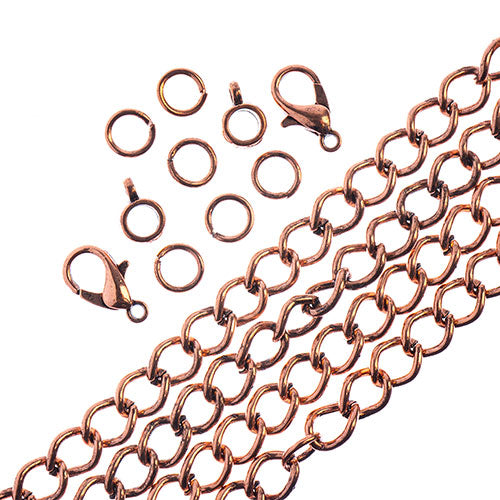 36in Chain And Findings Set- 5mm Curb Chain