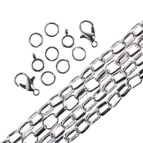 36in Chain And Findings Set-5x7mm Oval Cable Chain