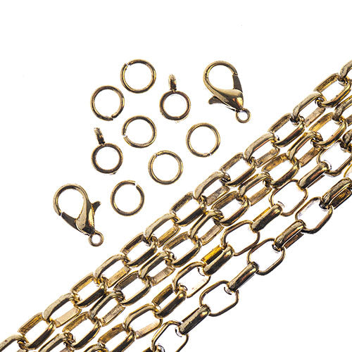 36in Chain And Findings Set-5x7mm Oval Cable Chain