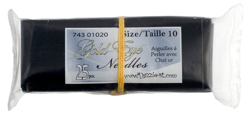 Beading Needle Gold Eye 25pc Size 10