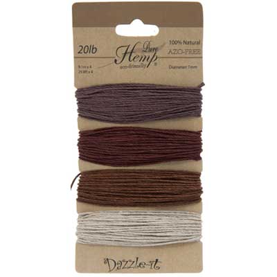 Hemp 100% Natural 1mm 20lb 4x29.9ft