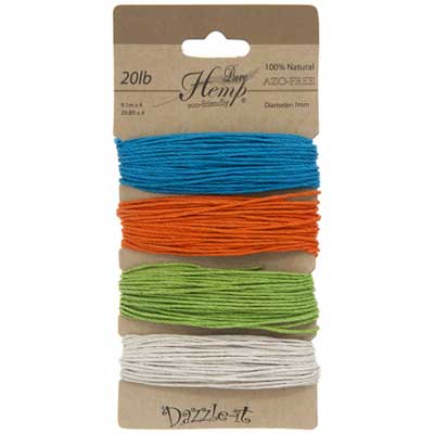 Hemp 100% Natural 1mm 20lb 4x29.9ft