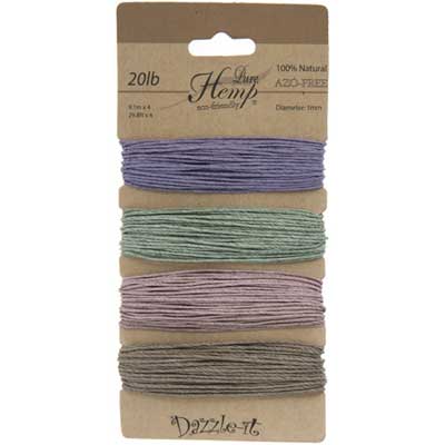 Hemp 100% Natural 1mm 20lb 4x29.9ft