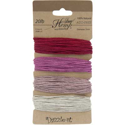 Hemp 100% Natural 1mm 20lb 4x29.9ft