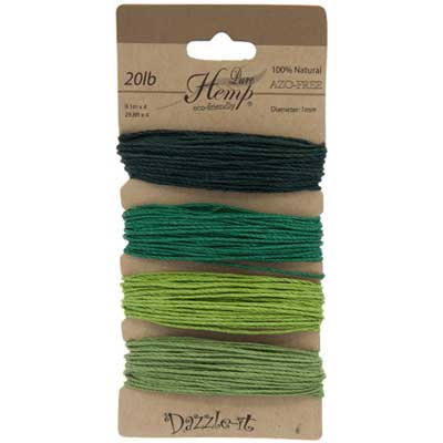 Hemp 100% Natural 1mm 20lb 4x29.9ft