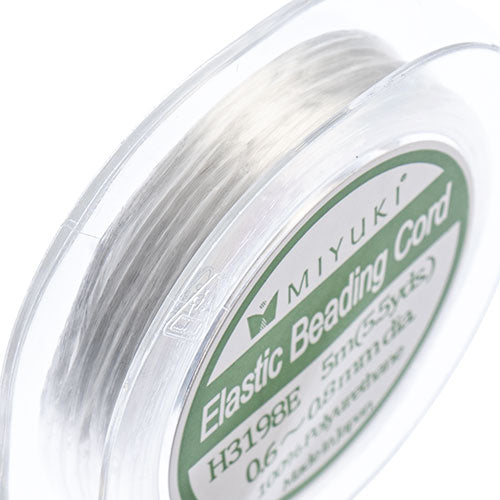 Miyuki Elastic Beading Cord 5m White Approx 0.6mm To 0.8mm