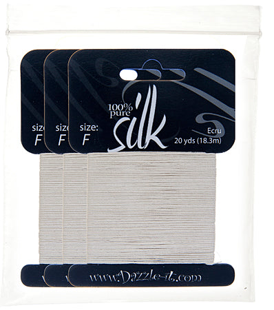 Dazzle-It Silk Bead Thread F (10.9lbs) - 20 Yards