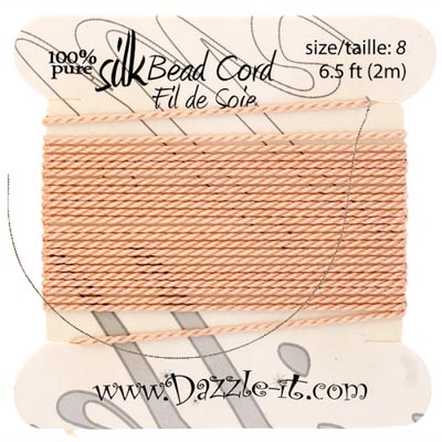 Dazzle-It 100% Silk Bead Cord With Needle 2m