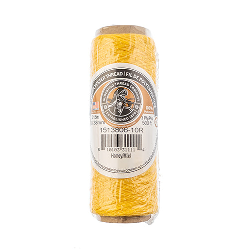Gudebrod Waxed Thread 3ply 500ft Spool 0.38mm thick
